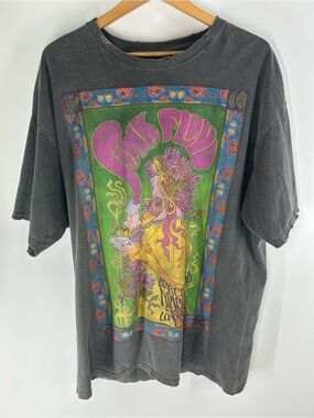 Pink Floyd Black Tee with Green, Pink & Yellow Graphic
